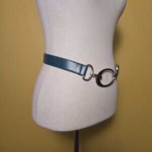 Womens Belts For Dresses Designer 31 Inch Adjustable Kelly Green Silver‎ Oval M